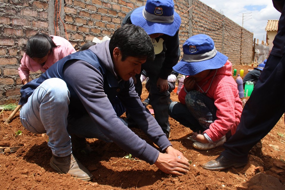 Creación del biohuerto escolar  en la I. E. 30566 Alejandro Rufino Espinoza León – Huancas – Jauja